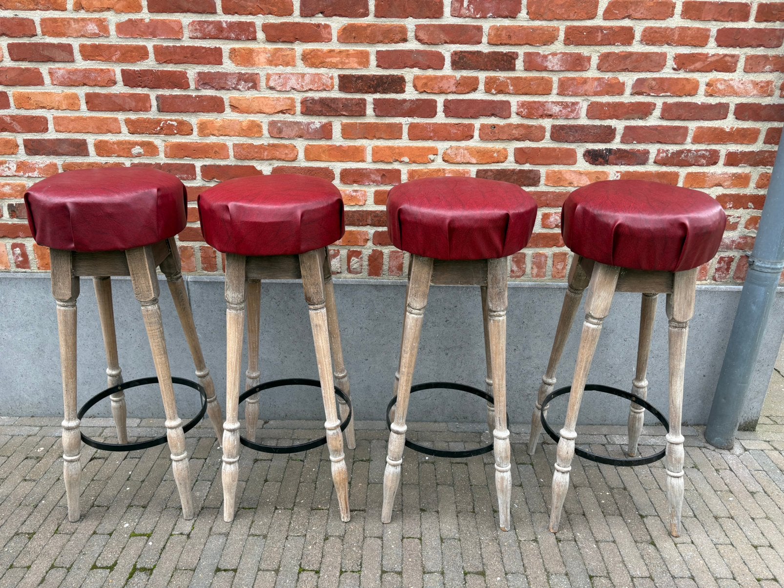 Barkrukken 4 stuks, Ophalen, Gebruikt, Met voetsteun, 60 tot 90 cm