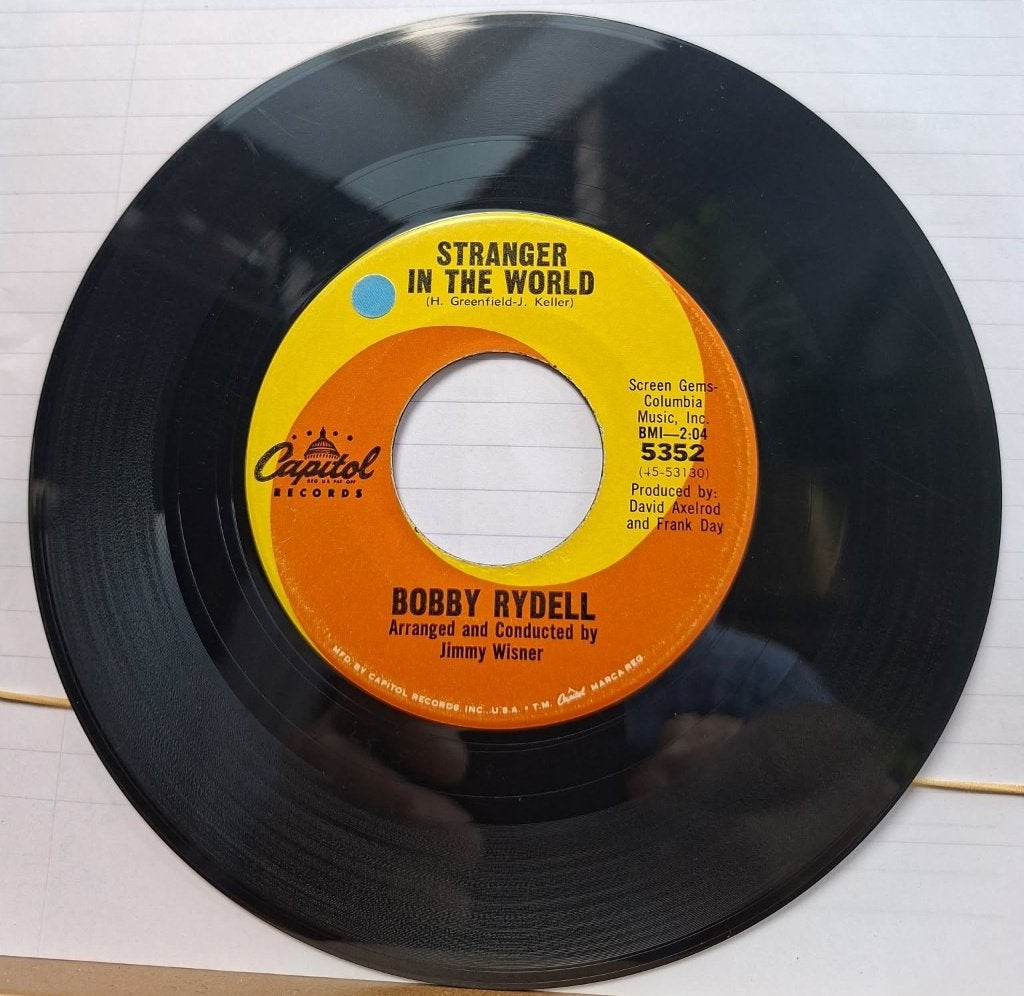 Popcorn Groove / Bobby Rydell - Stranger In The World, Enlèvement ou Envoi, Pop, 7 inch, Utilisé