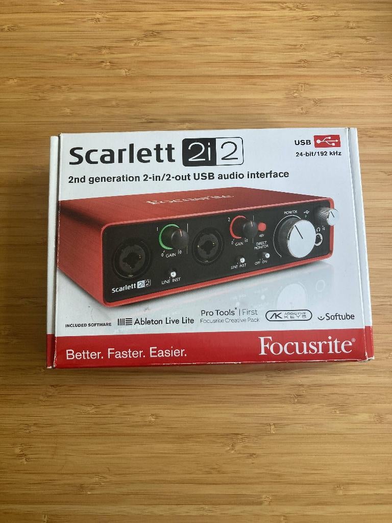 Focusrite 2i2 (2nd Generation), Computers en Software, Geluidskaarten, Ophalen of Verzenden, Gebruikt, Extern, Focusrite