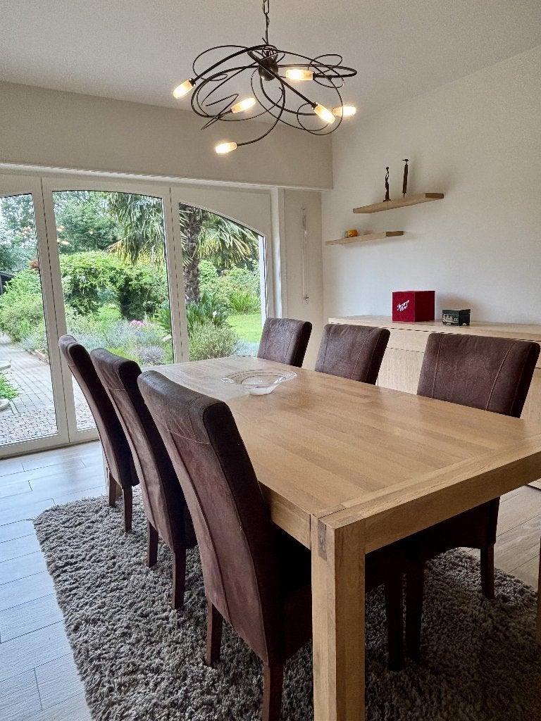 eettafel, Huis en Inrichting, Tafels | Eettafels, Ophalen, Strak, Gebruikt, Teakhout
