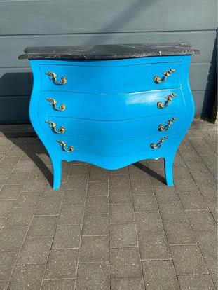 Meuble à tiroirs avec console en marbre, Maison & Meubles, 3 ou 4 tiroirs, Enlèvement, Utilisé