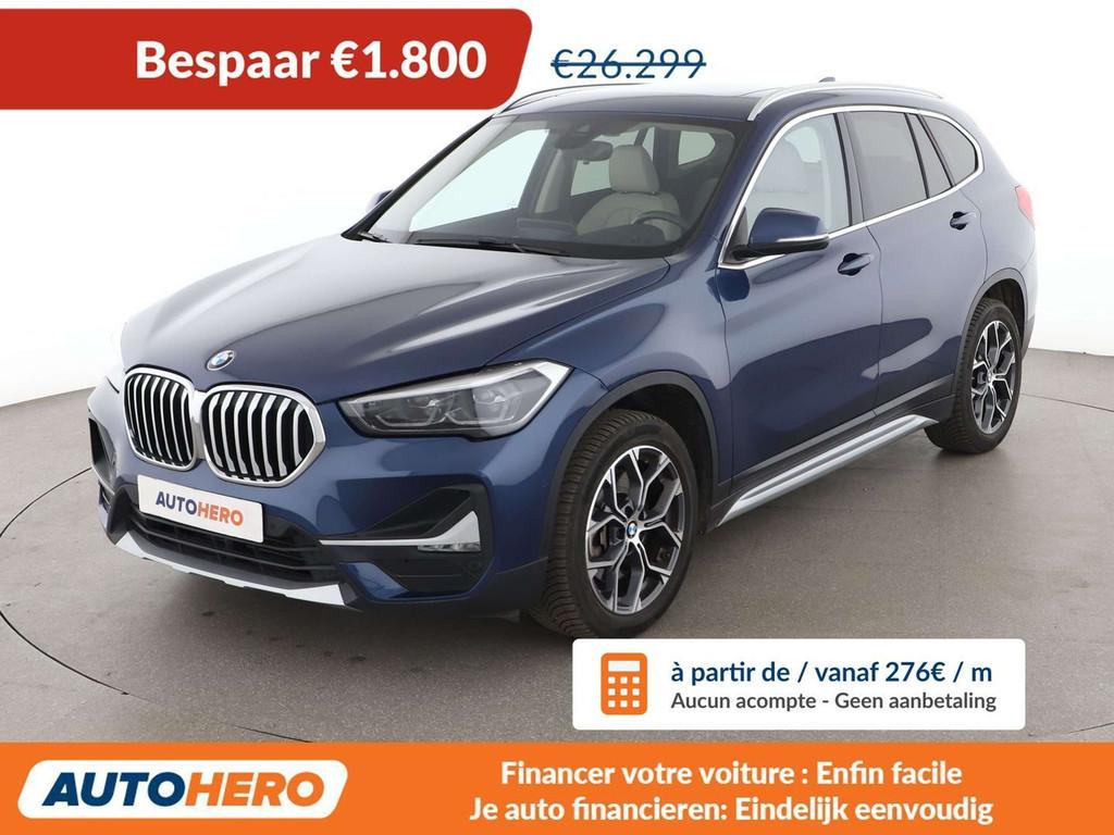 BMW X1 xDrive 20d xLine (bj 2021, automaat), 149 g/km, Blauw, 1625 kg, 140 kW