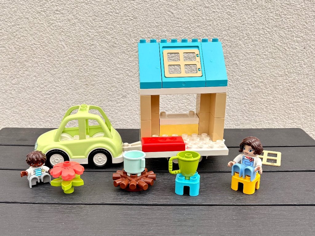 Lego Duplo 10986 Familiehuis op wielen, Ophalen, Compleet, Zo goed als nieuw, Duplo