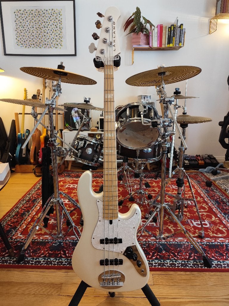 Lakland Skyline Darryl Jones 4 White Pearl, Ophalen of Verzenden, Zo goed als nieuw, Elektrisch