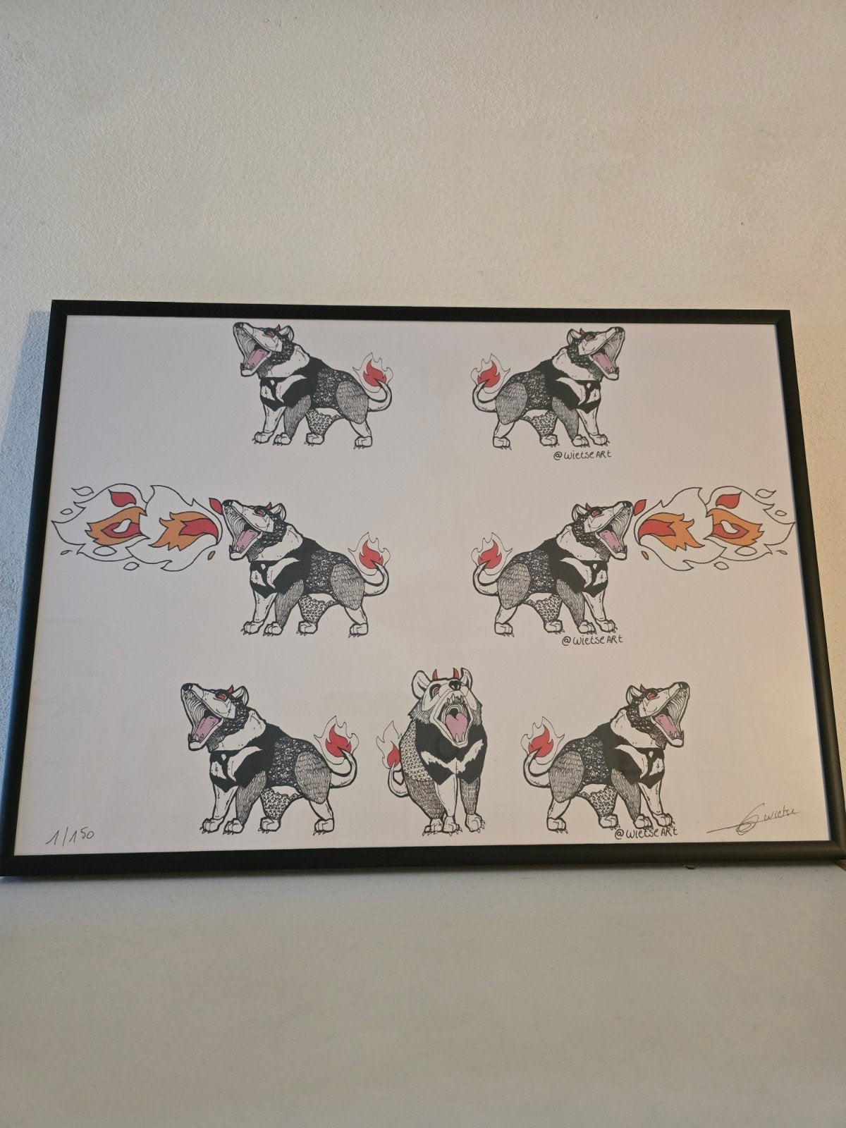 Tasmaanse Duvel print, Antiek en Kunst, Kunst | Schilderijen | Abstract, Ophalen of Verzenden