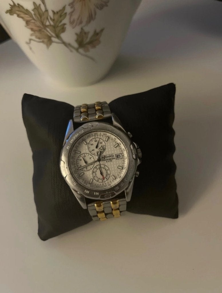 Chronographe Rodania 10 atm, Montre-bracelet, Autres marques, Enlèvement ou Envoi, Acier