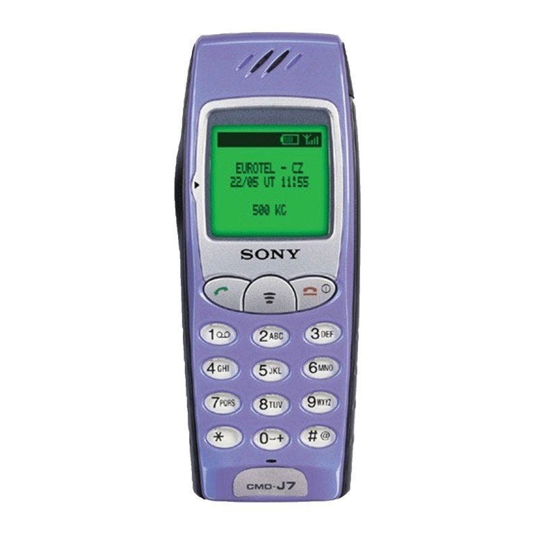 Vintage gsm Sony CMD-J7, Gebruikt, Blauw, Geen camera, Overige systemen