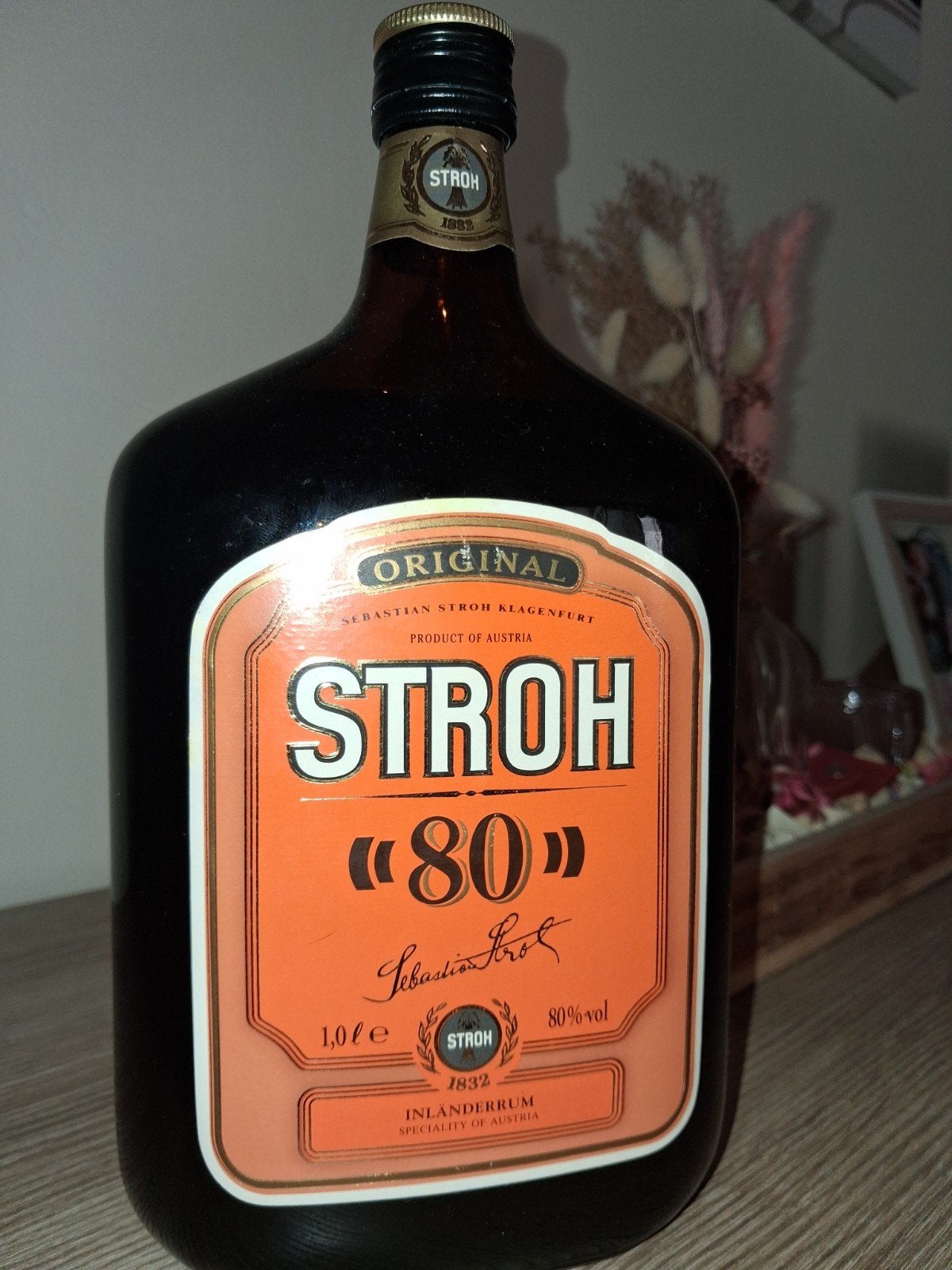 STROH 80 ORIGINAL 1l  80%alcohol, Verzamelen, Ophalen, Overige typen, Nieuw, Vol