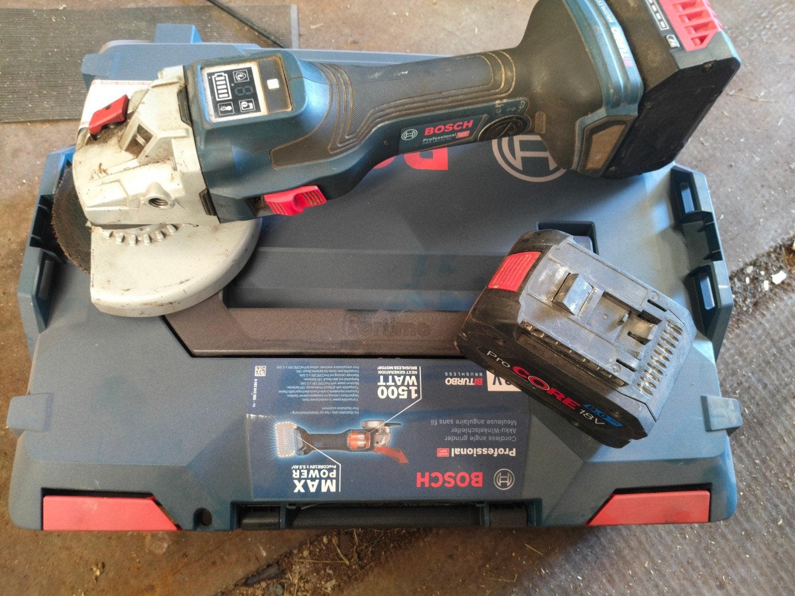 Bosch gws 18V-15SC, Ophalen