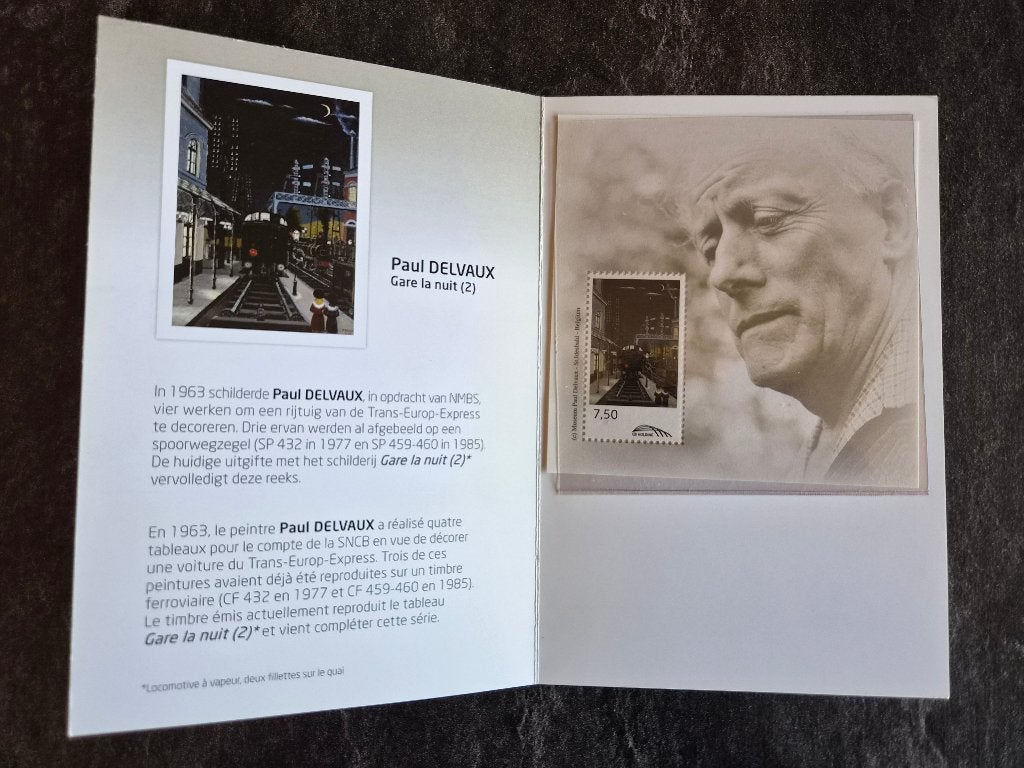 Carte philathélique Paul Delvaux, Enlèvement, Non oblitéré, Neuf