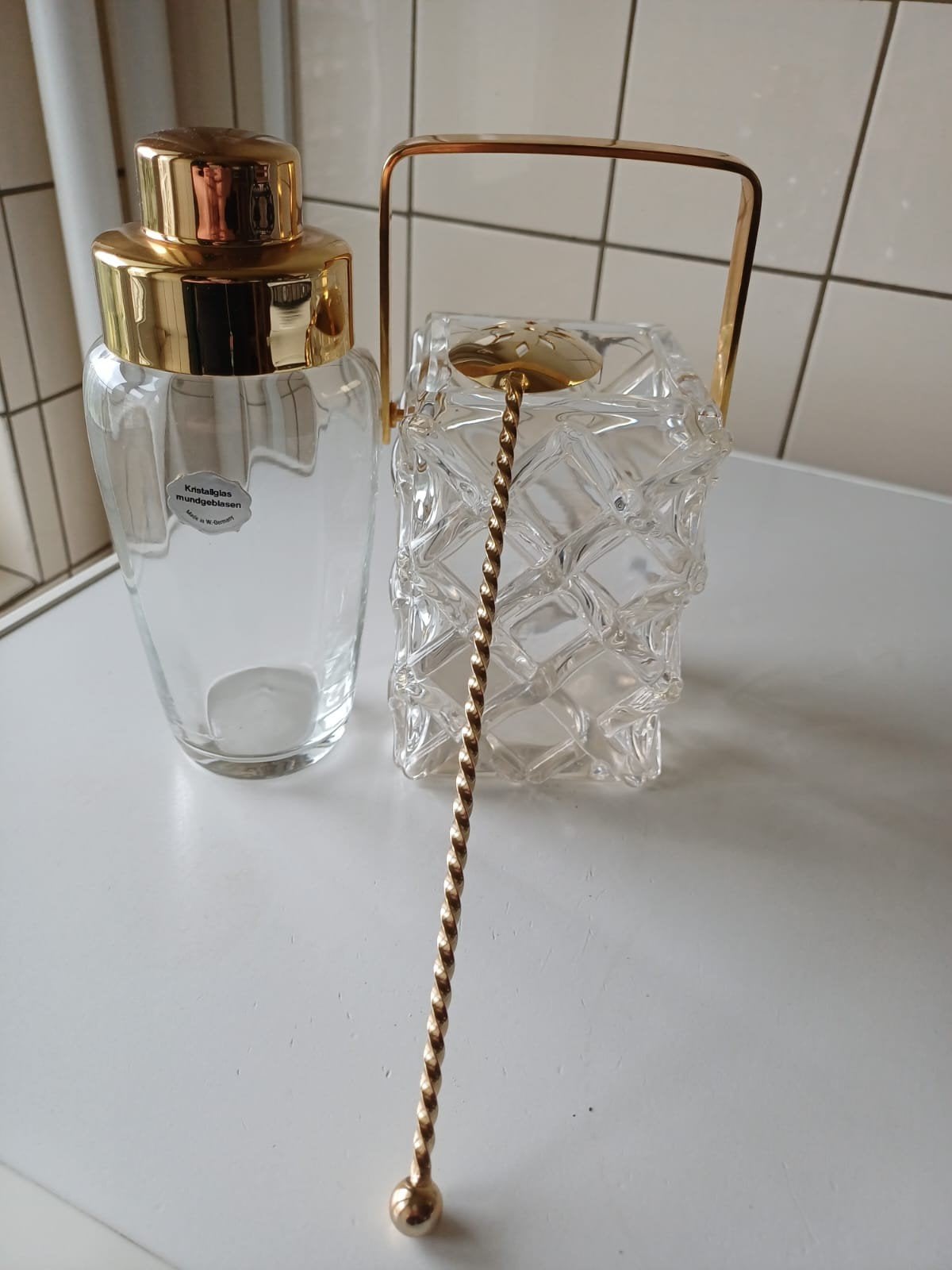 Christal seau à glace cristal mundgesblasen, Enlèvement