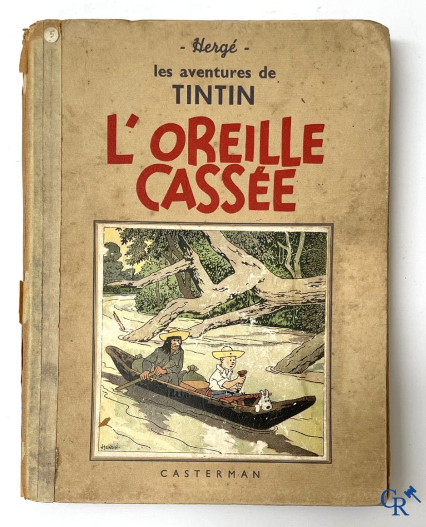 Origineel stripboek Kuifje L'Oreille Cassée Casterman 1941, Enlèvement ou Envoi, Une BD, Utilisé, Hergé
