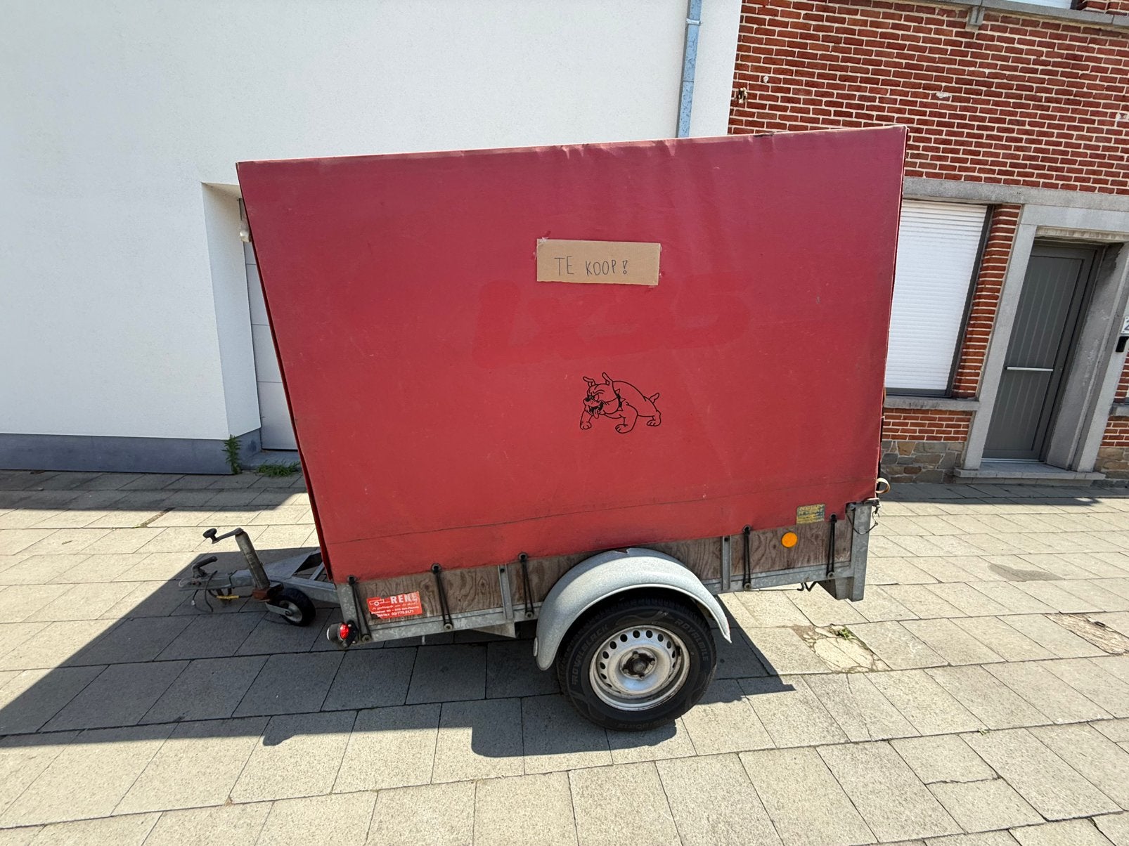 Kleine gesloten aanhangwagen, Auto diversen, Aanhangers en Bagagewagens, Ophalen, Gebruikt