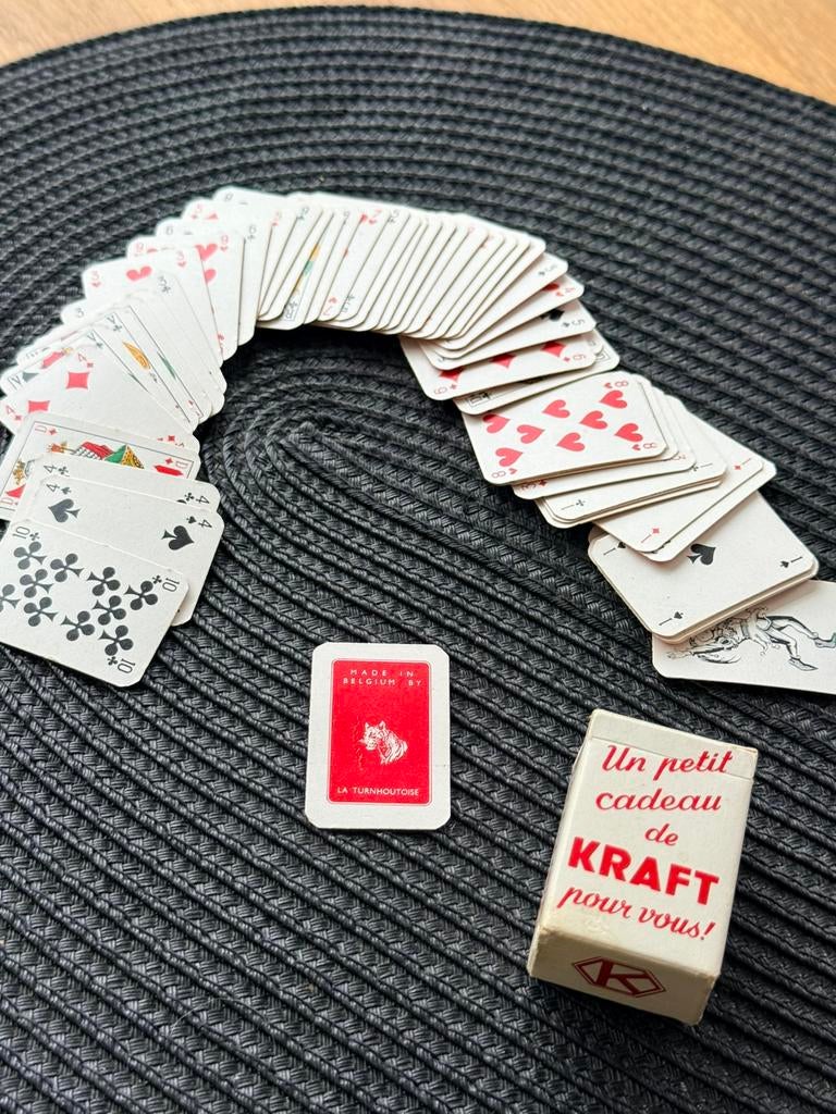 Cartes à jouer Kraft miniatures vintage, Collections, Enlèvement ou Envoi, Comme neuf, Carte(s) à jouer