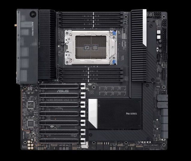 Asus Pro WS WRX80E-SAGE SE WIFI motherboard, Computers en Software, Moederborden, Zo goed als nieuw, AMD, DDR4, Ophalen