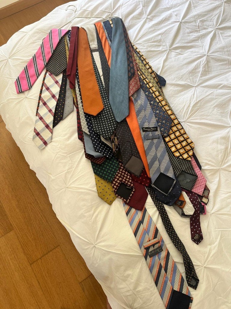 Lot 50 vintage zijden stropdassen - # merken, goede staat, Kleding | Heren, Ophalen of Verzenden