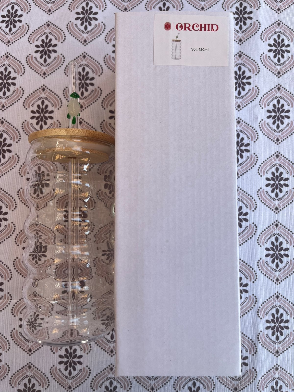 Gobelet en verre avec paille en verre neuf, Enlèvement ou Envoi, Neuf, Verre à eau