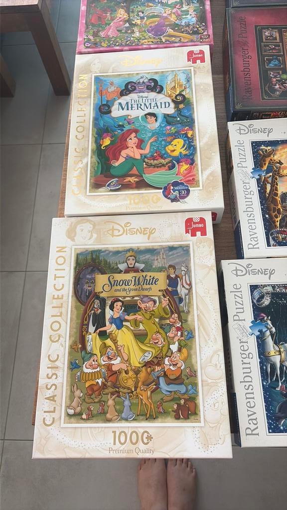 Disney puzzels, Hobby en Vrije tijd, Ophalen, 500 t/m 1500 stukjes, Gebruikt, Legpuzzel