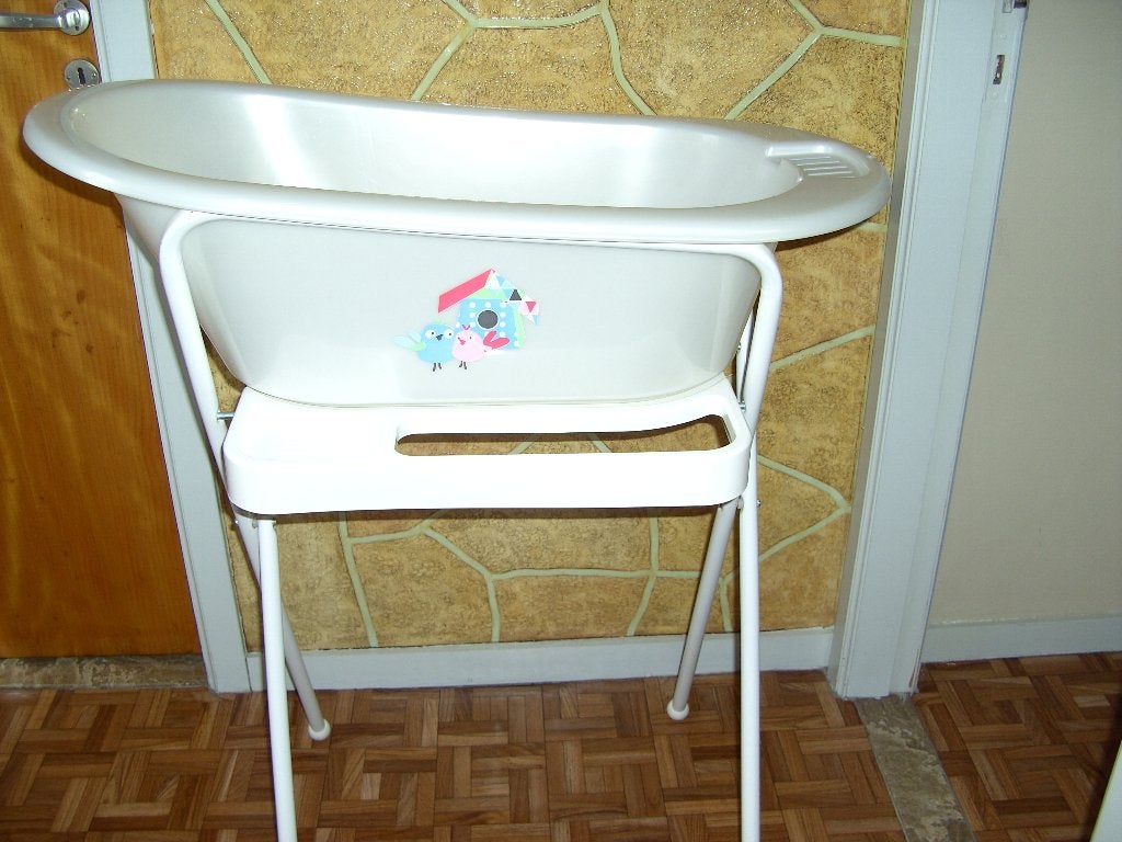 Babybadje met staander., Enlèvement, Comme neuf, Baignoire, Autres marques