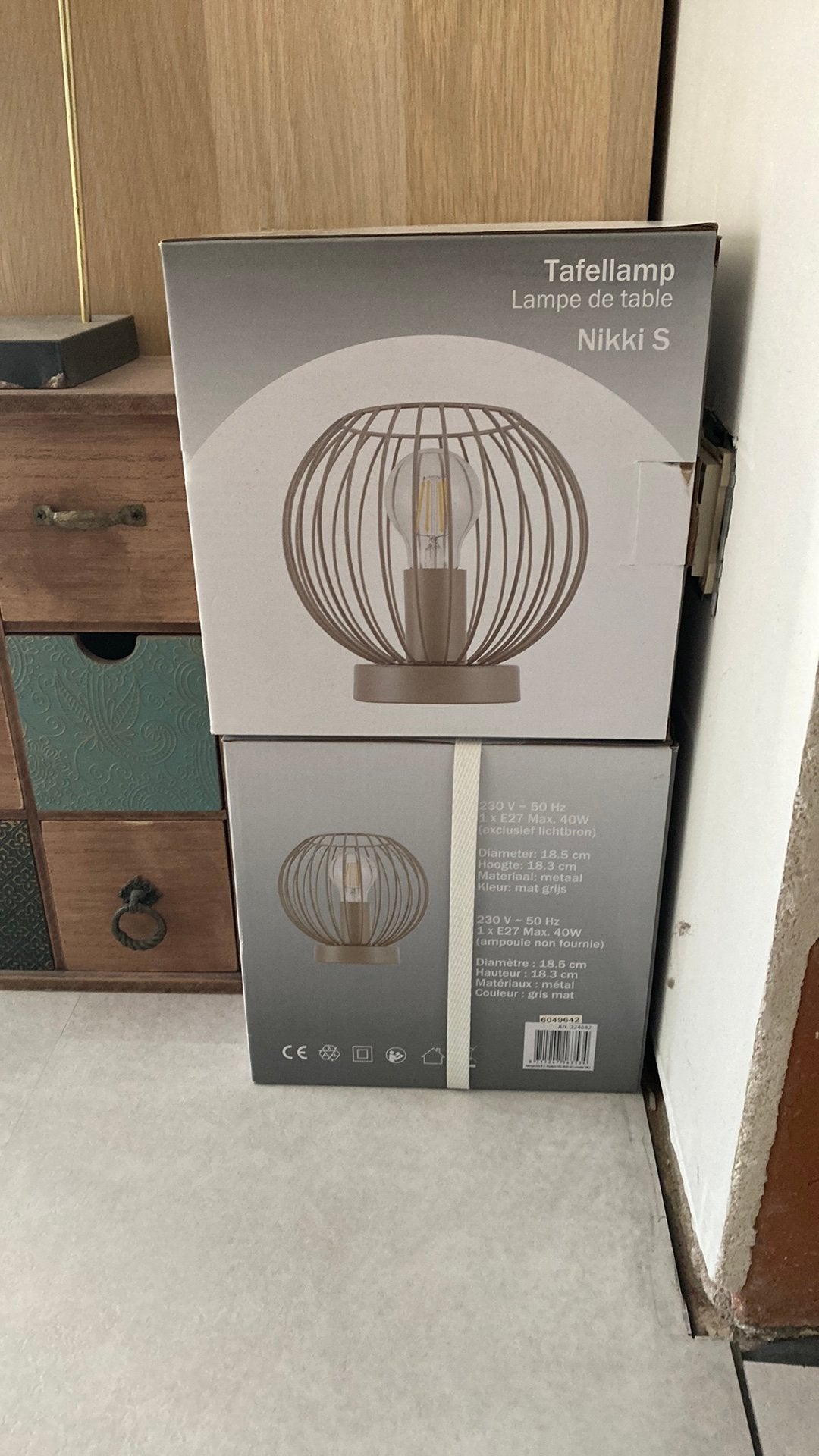 2 tafellampen , ongebruikt, Huis en Inrichting, Ophalen, Nieuw, E27 (groot), Sfeerlamp