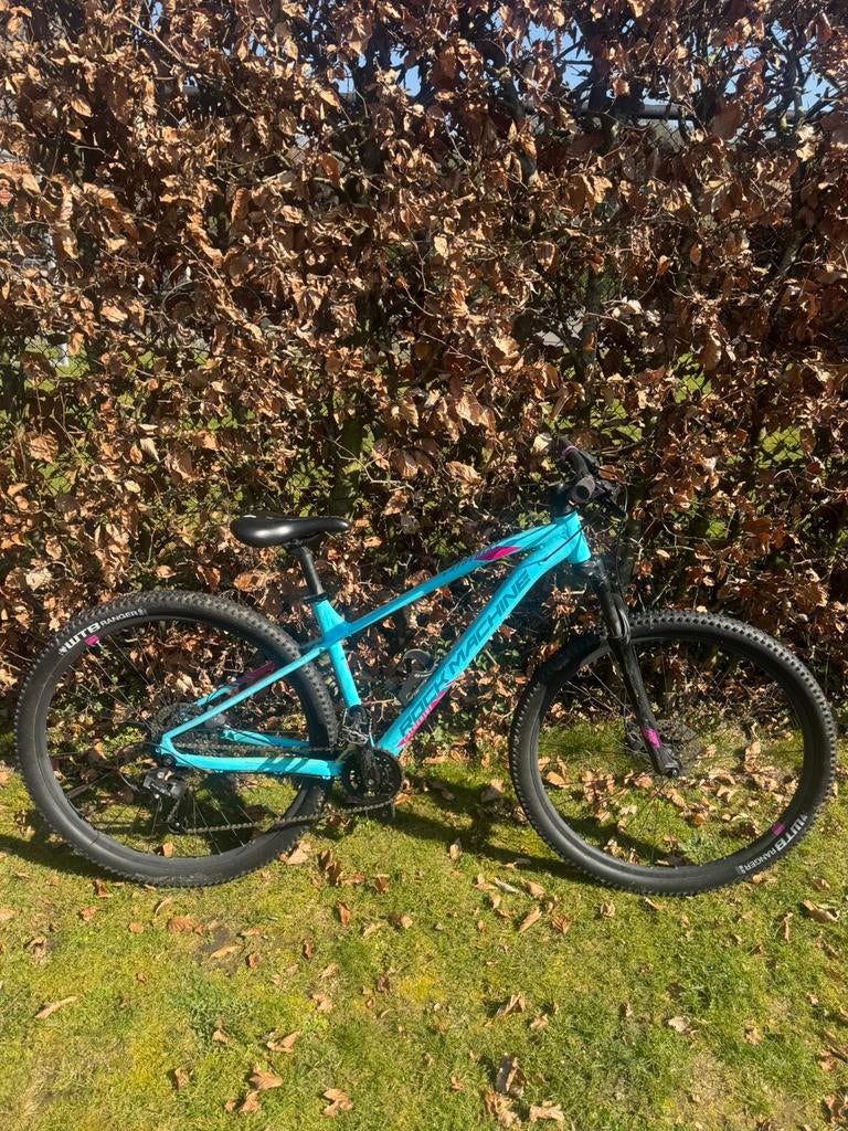 Blauwe Rockmachine mountainbike, Gebruikt, Hardtail, Dames, Ophalen