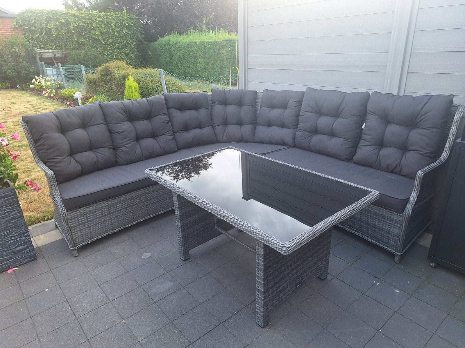 Salon en coin de jardin Bois le duc, Tuin en Terras, Tuinsets en Loungesets, Zo goed als nieuw, Tuinset, Wicker, Ophalen