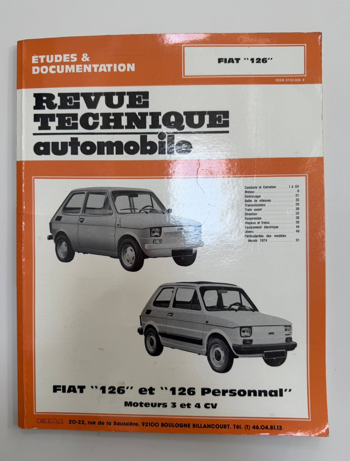 Revue Technique Automobile Fiat126/126 Personal (Vanaf 1974), Ophalen of Verzenden