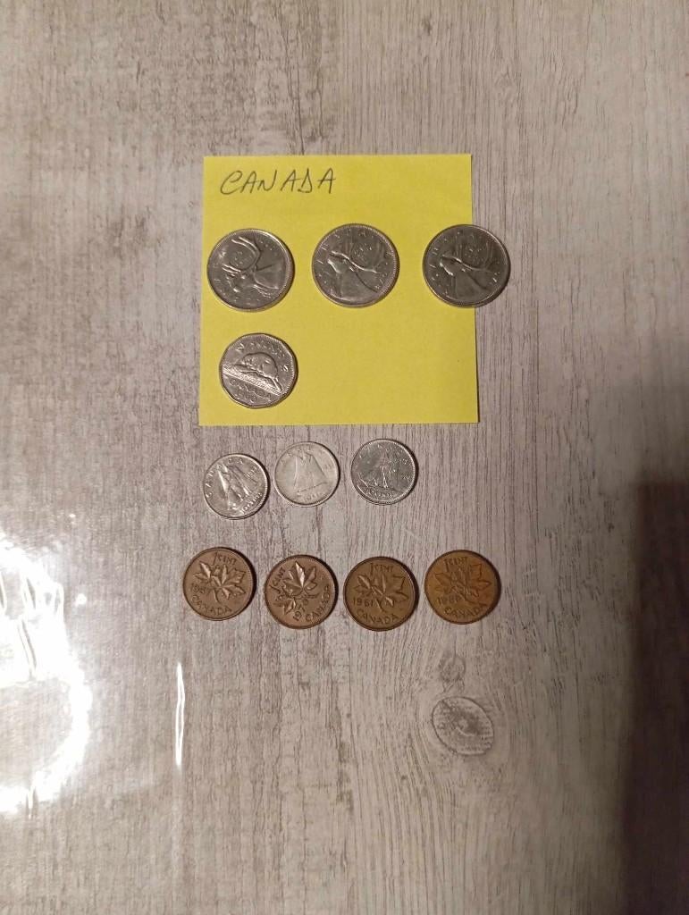 Collection de 11 pièces Canadiennes, Enlèvement, Monnaie