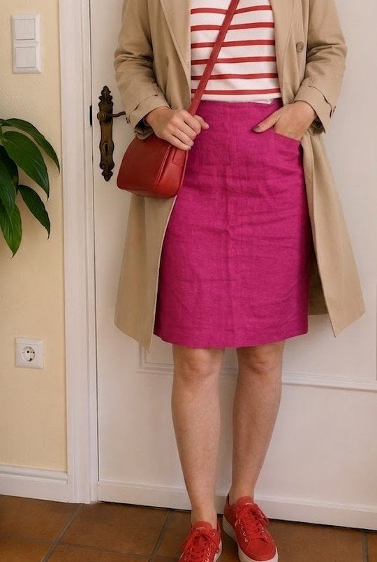 Jupe en lin Copines taille 38, Taille 38/40 (M), Enlèvement ou Envoi, Rose, Copines