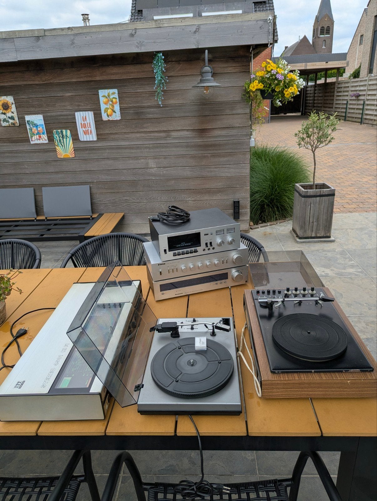 Lot audio toestellen ITT Sanyo Tensai, TV, Hi-fi & Vidéo, Tourne-disques, Enlèvement