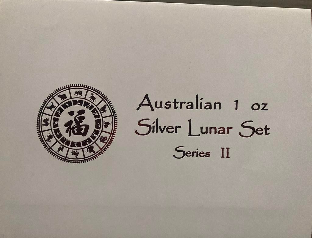 Complete 1 oz zilver Lunar II 2008-2019 serie in verzamelbox, Enlèvement, Argent