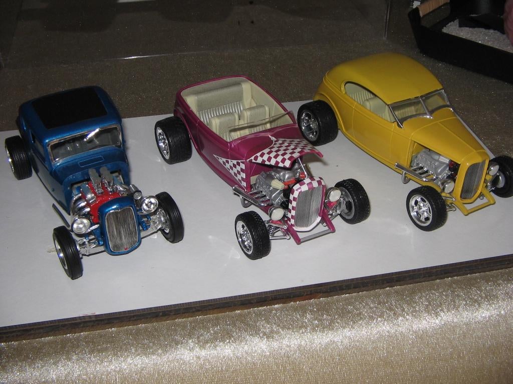 zelf gebouwde hot rod modellen op 1/25, Hobby en Vrije tijd, Modelbouw | Auto's en Voertuigen, Nieuw, Auto, Overige merken, Ophalen