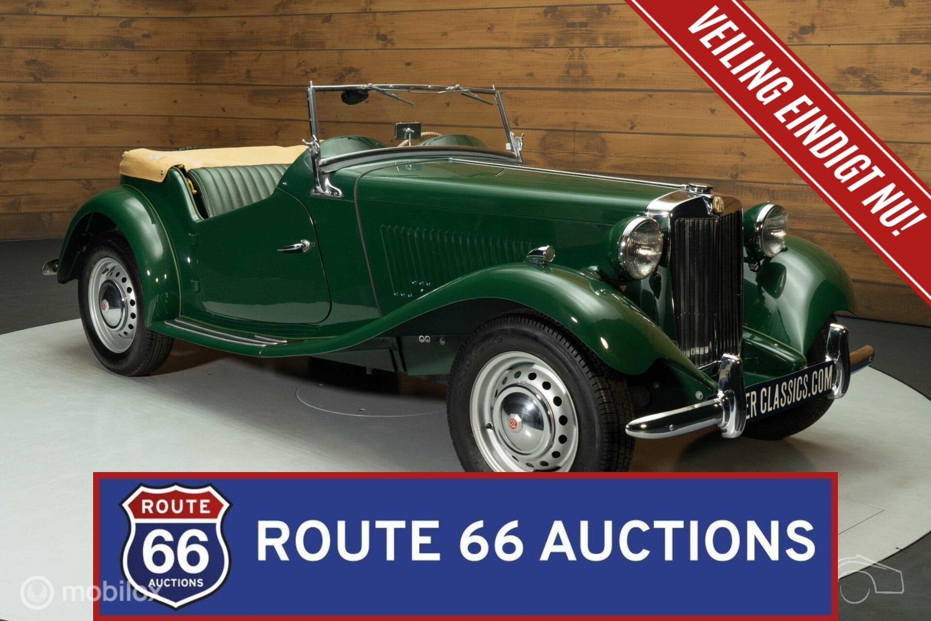 MG TD | 1950 | Route 66 Auctions, Auto's, Zwart, Bedrijf, Handgeschakeld, Overige carrosserie