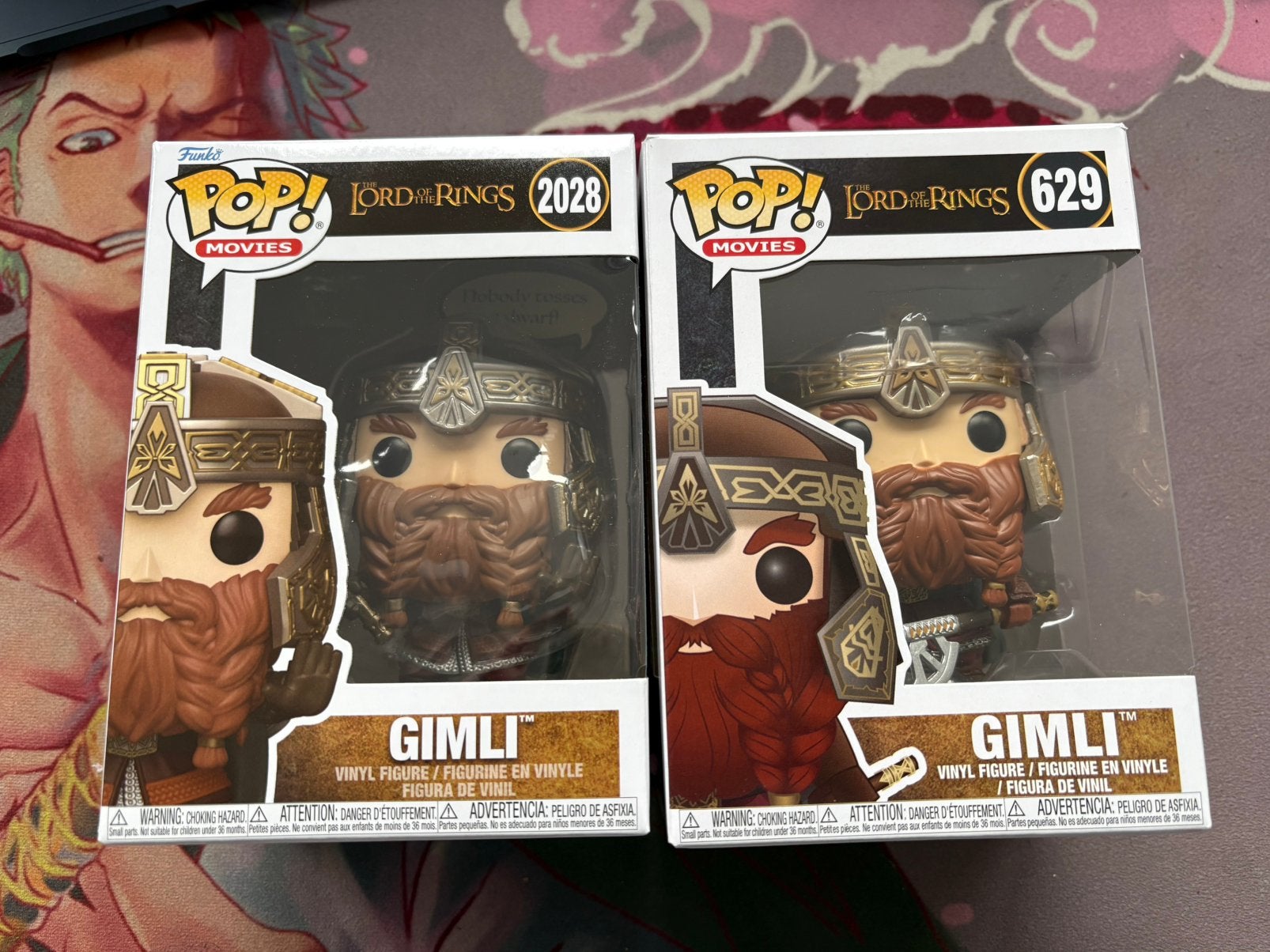 Funko Pop! Gimli #629 & #2028 Lord of the Rings LOTR set, Verzamelen, Poppetjes en Figuurtjes, Zo goed als nieuw, Ophalen of Verzenden