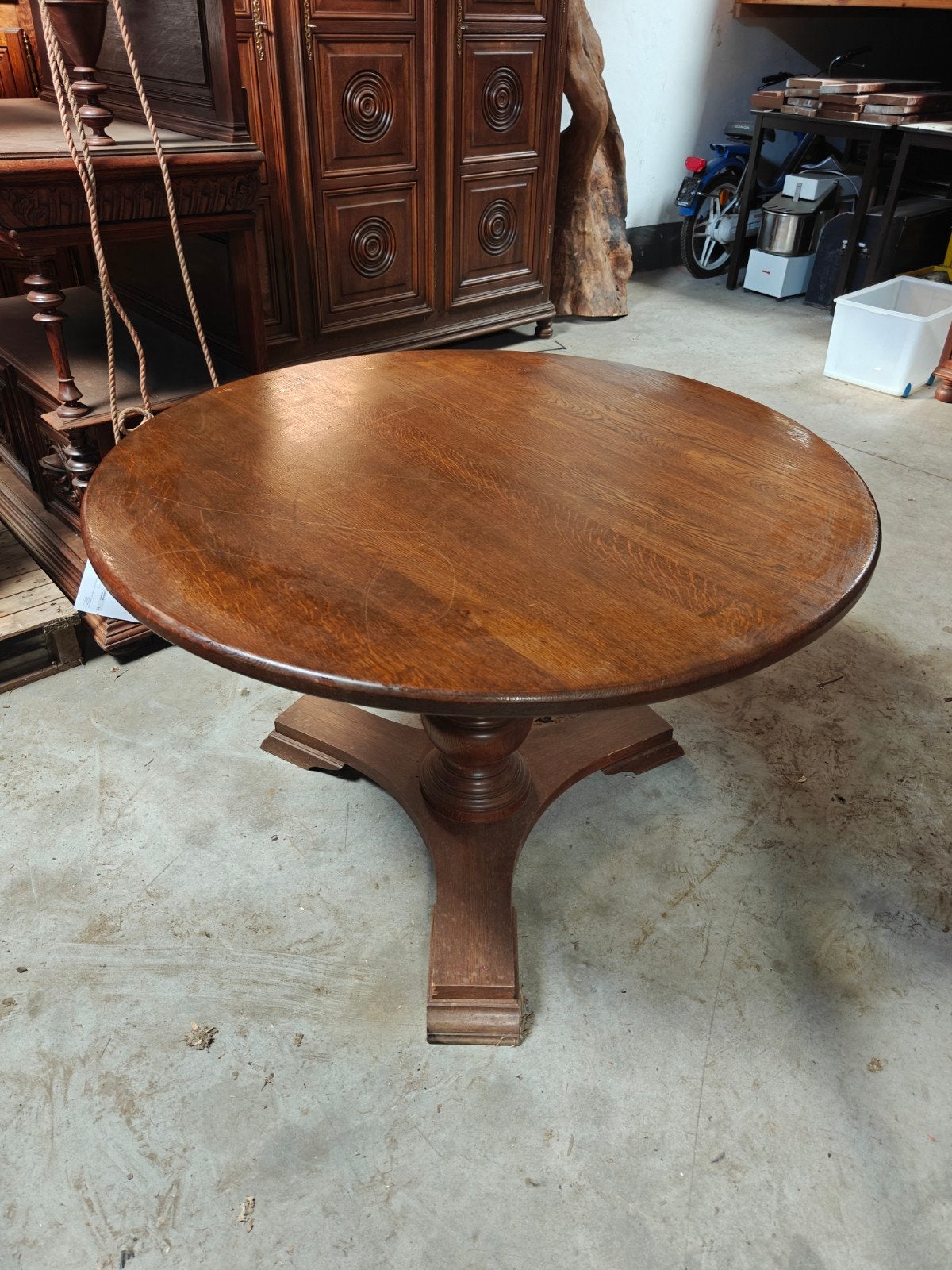 ronde eiken tafel, Antiek en Kunst, Ophalen