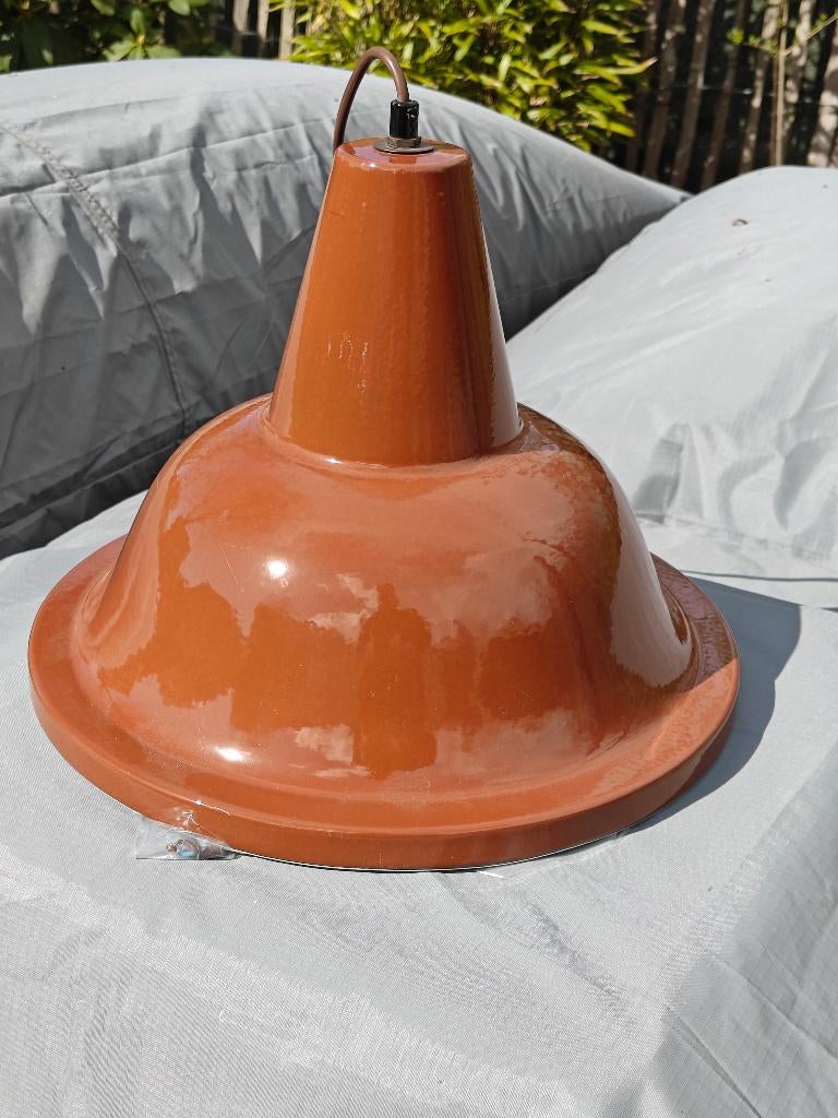 Vintage Emaille Hanglamp, Ophalen of Verzenden