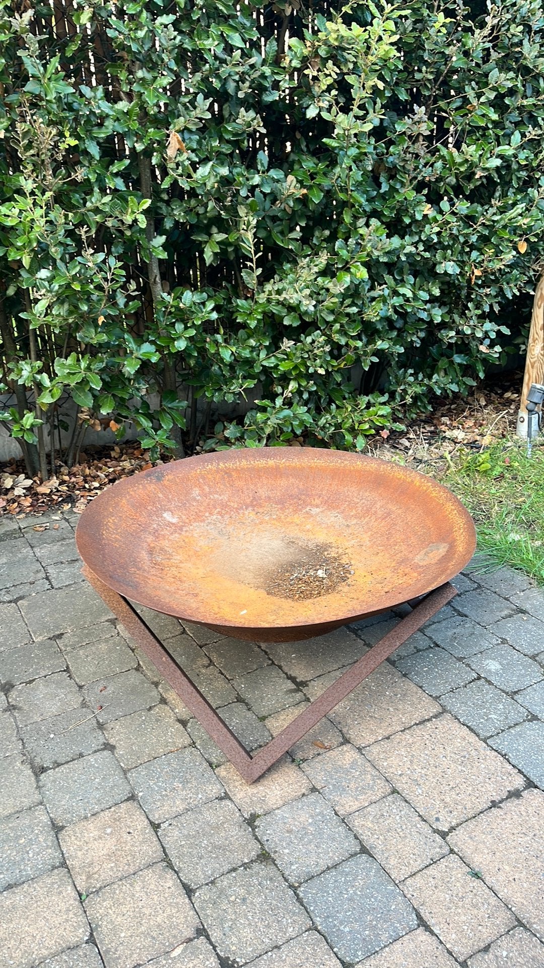 Vuurschaal met aparte voet 80cm, Ophalen, Gebruikt