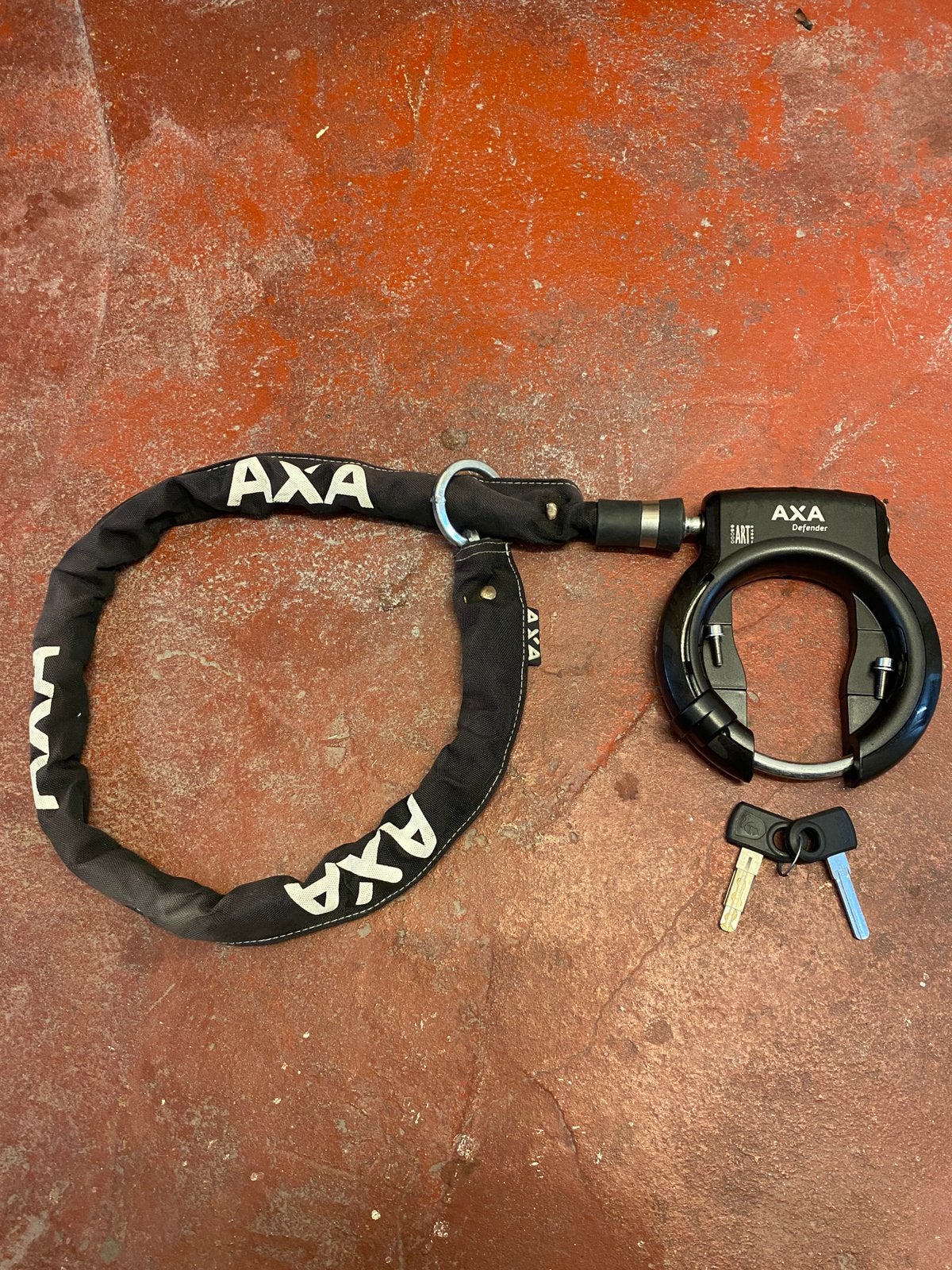 AXA kwaliteit ringslot met ketting, Vélos & Vélomoteurs, Enlèvement, Neuf, Antivol fer à cheval