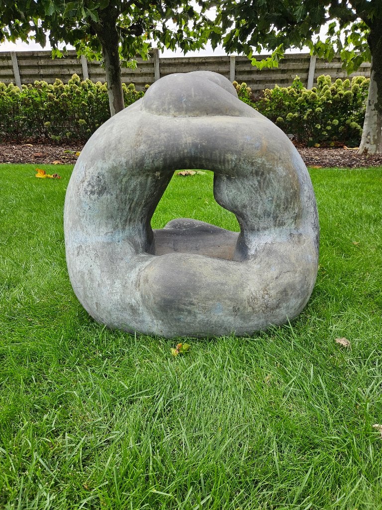 BRONZEN KUNSTBEELD 'SAMEN' G BUSEYNE TOPBRONS KOOPJE !!!, Ophalen, Zo goed als nieuw, Overige materialen, Abstract beeld
