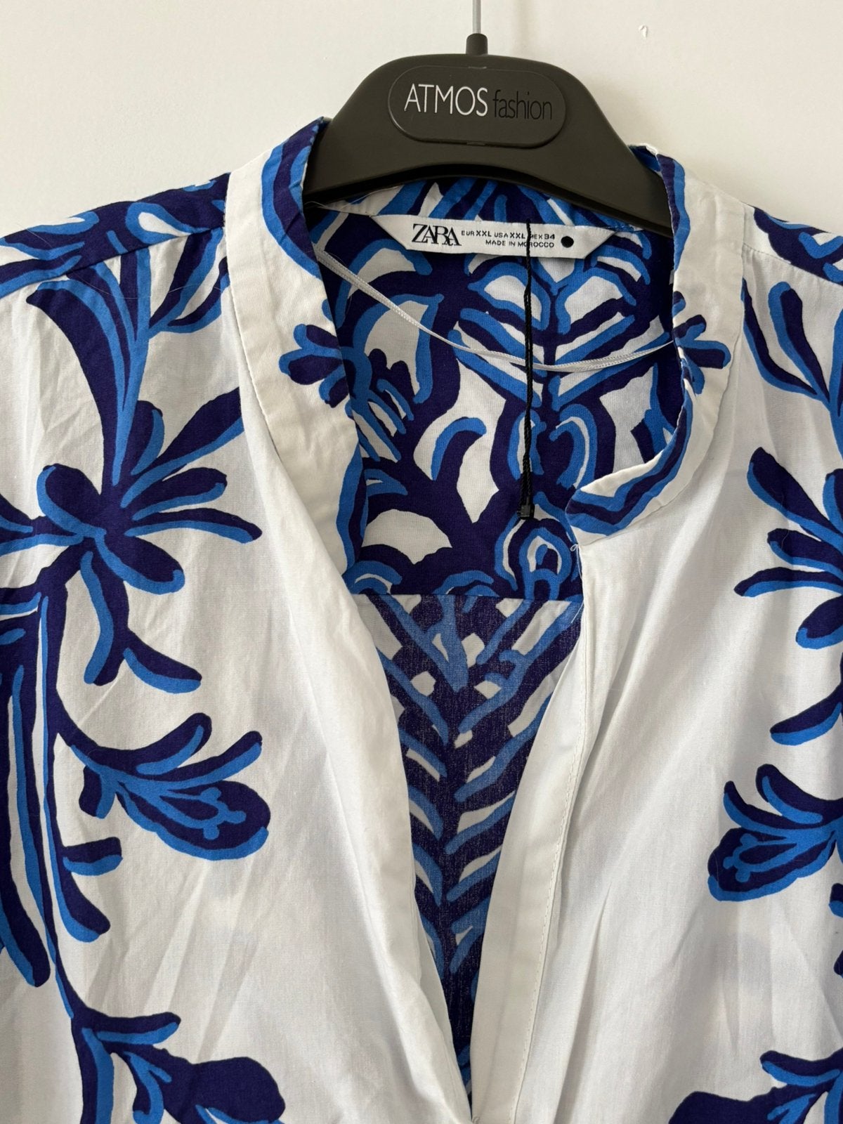 Blouse, Ophalen, Blauw, Maat 46/48 (XL) of groter, Zo goed als nieuw