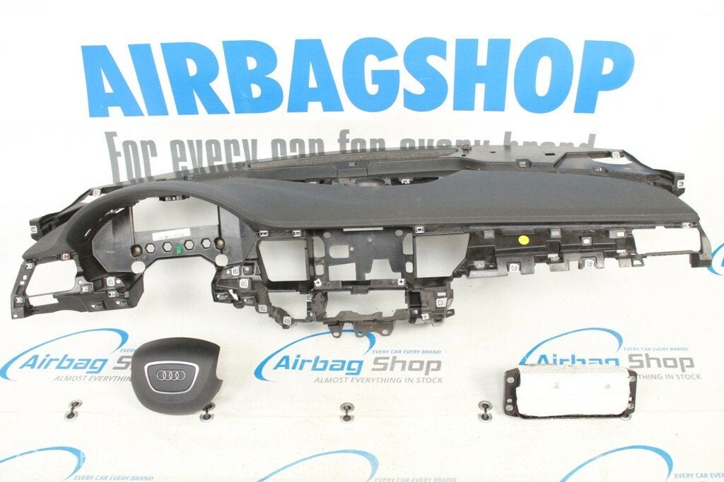Airbag kit - Tableau de bord cuir noir 4 branche Audi A8 D4, Enlèvement ou Envoi, Utilisé