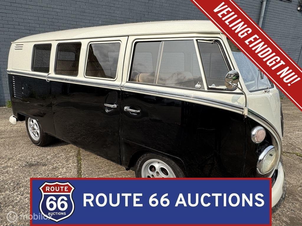 Volkswagen Type 2 Split-Screen Camper Van | 1966 | Route 66, Volkswagen, Zwart, Bedrijf, Handgeschakeld