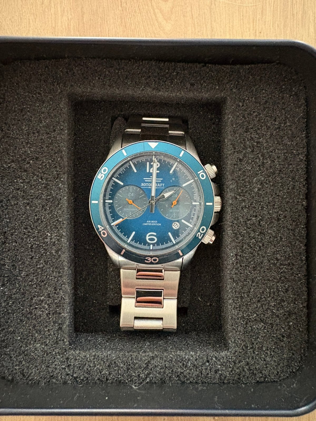 Rotorcraft air boss, Montre-bracelet, Autres marques, Enlèvement ou Envoi, Acier