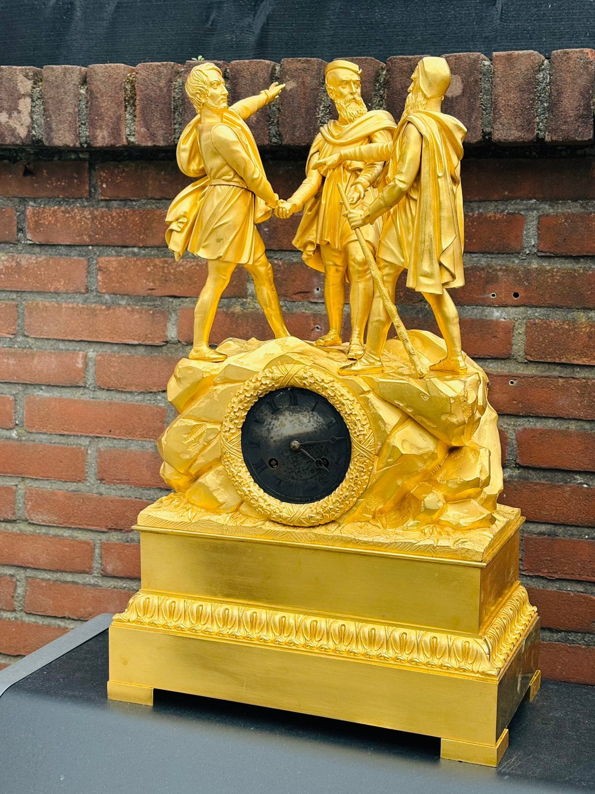 Grote bronzen klok, Antiek en Kunst, Antiek | Klokken, Ophalen of Verzenden