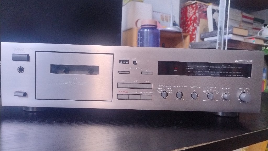 YAMAHA KX-250 PLATENSPELER MET CASSETTEDECK! GERENOVEERD!, Audio, Tv en Foto, Ophalen, Enkel, Overige merken, Tape counter