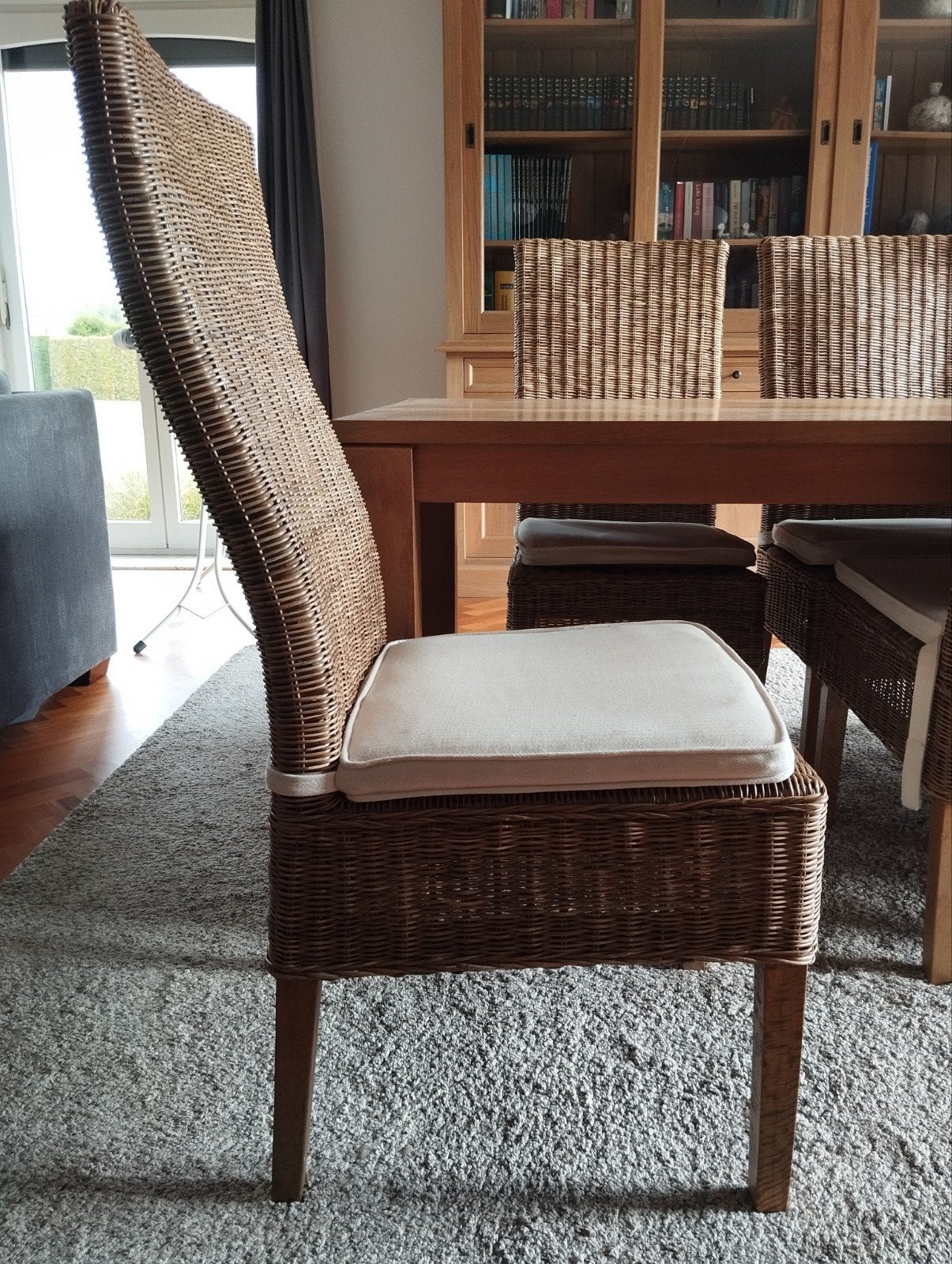 Rieten, eiken stoel, Huis en Inrichting, Ophalen