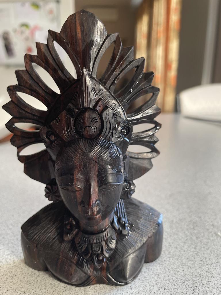 Balinees houtsnijwerk, Antiek en Kunst, Ophalen, Minder dan 20 cm, Art deco, Handgemaakt
