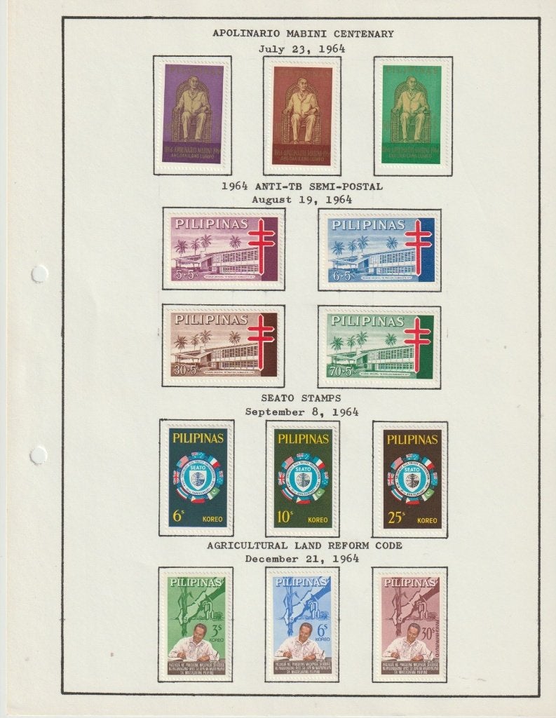 Filipinas Postage Stamps 1964 - 1969, Postzegels en Munten, Ophalen of Verzenden, Gestempeld, Zuidoost-Azië