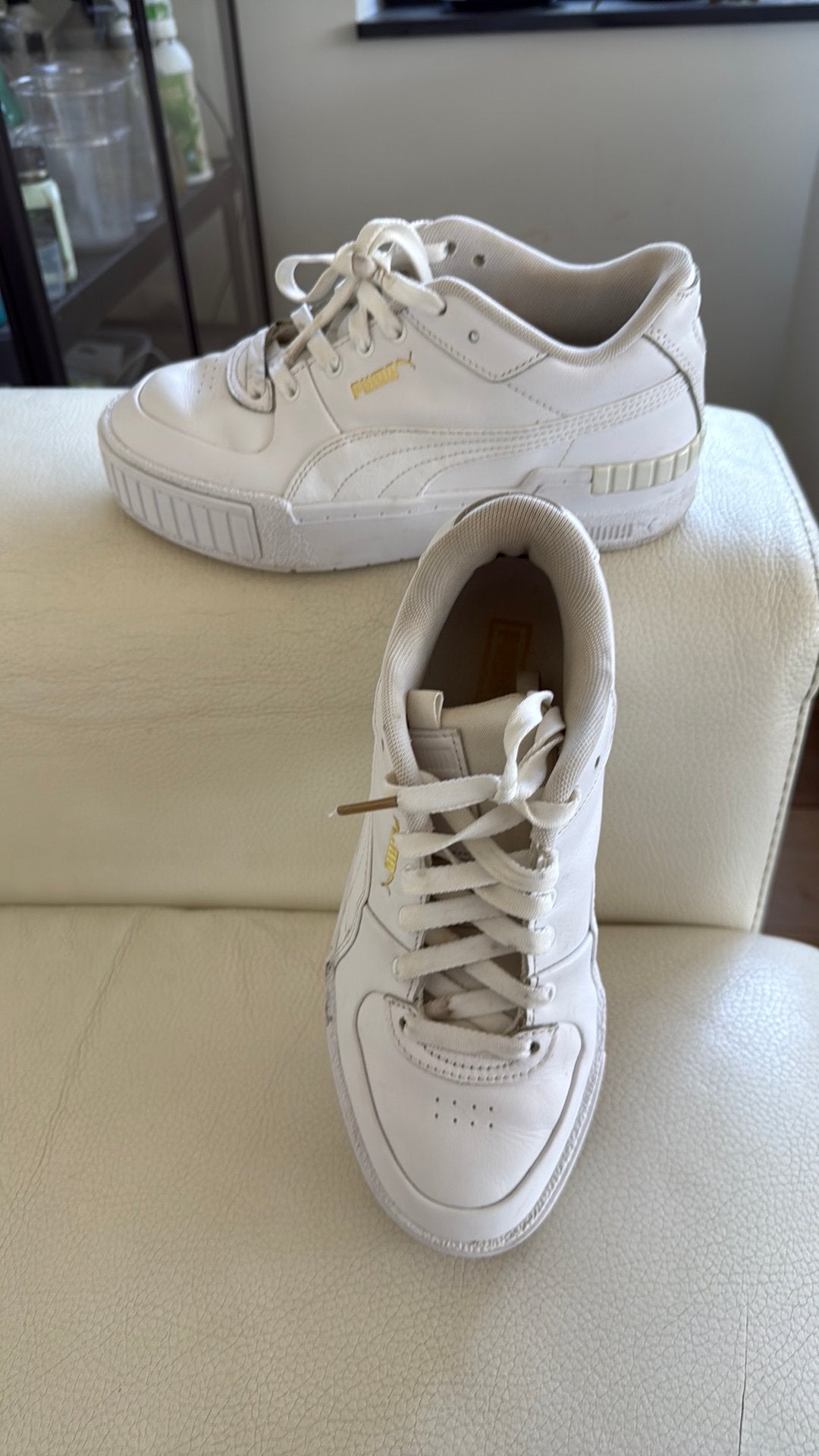 Basket puma blanche 38, Sports & Fitness, Basket, Enlèvement, Comme neuf, Chaussures