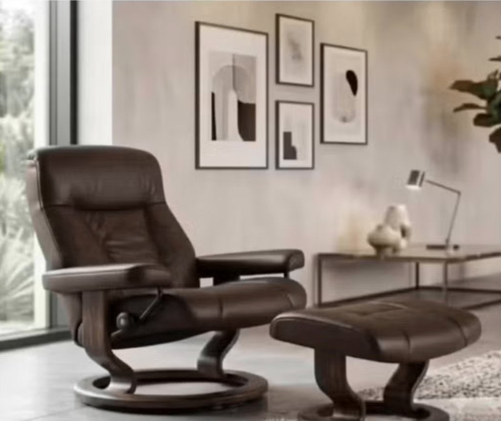 stressless relax met voetbankje, Enlèvement, Utilisé, Bois